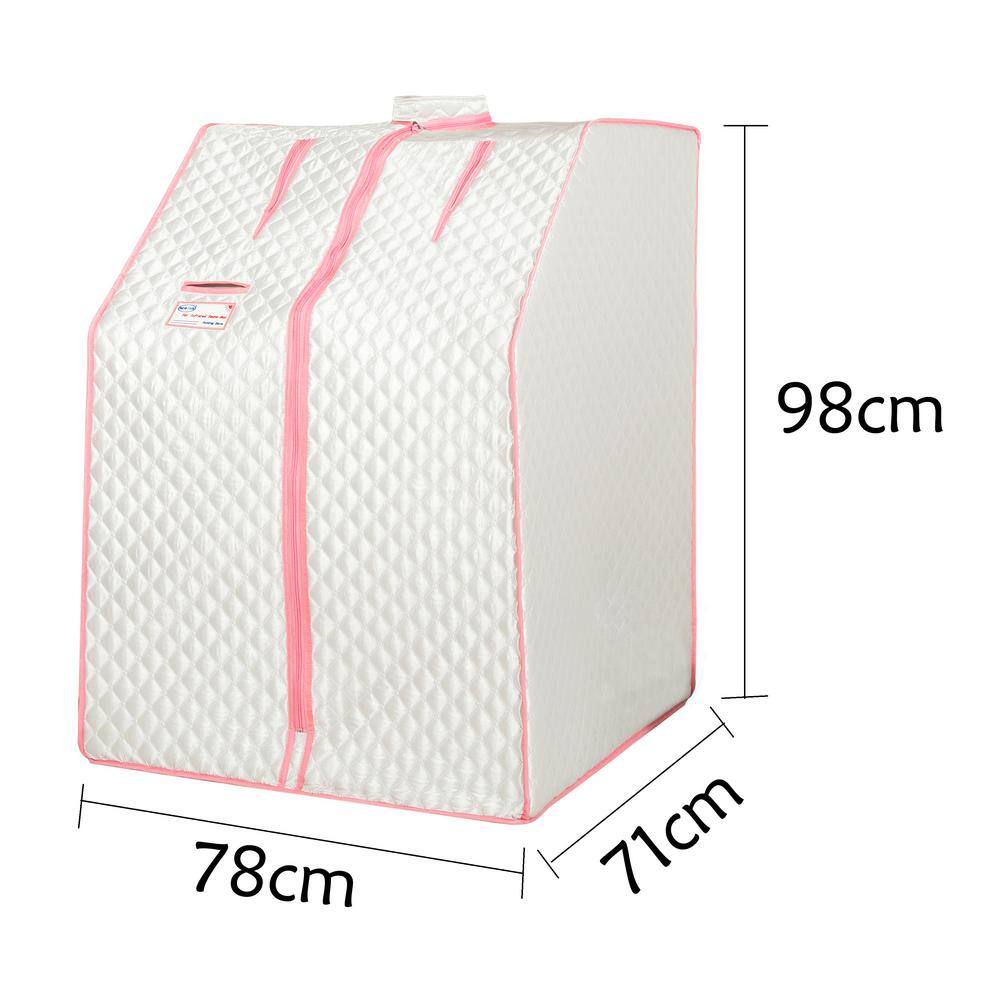 cadeninc 1-Person Portable Half body Sliver Steam Sauna Tent with PVC Pipe Connector, Fast heating for Personal Relaxation