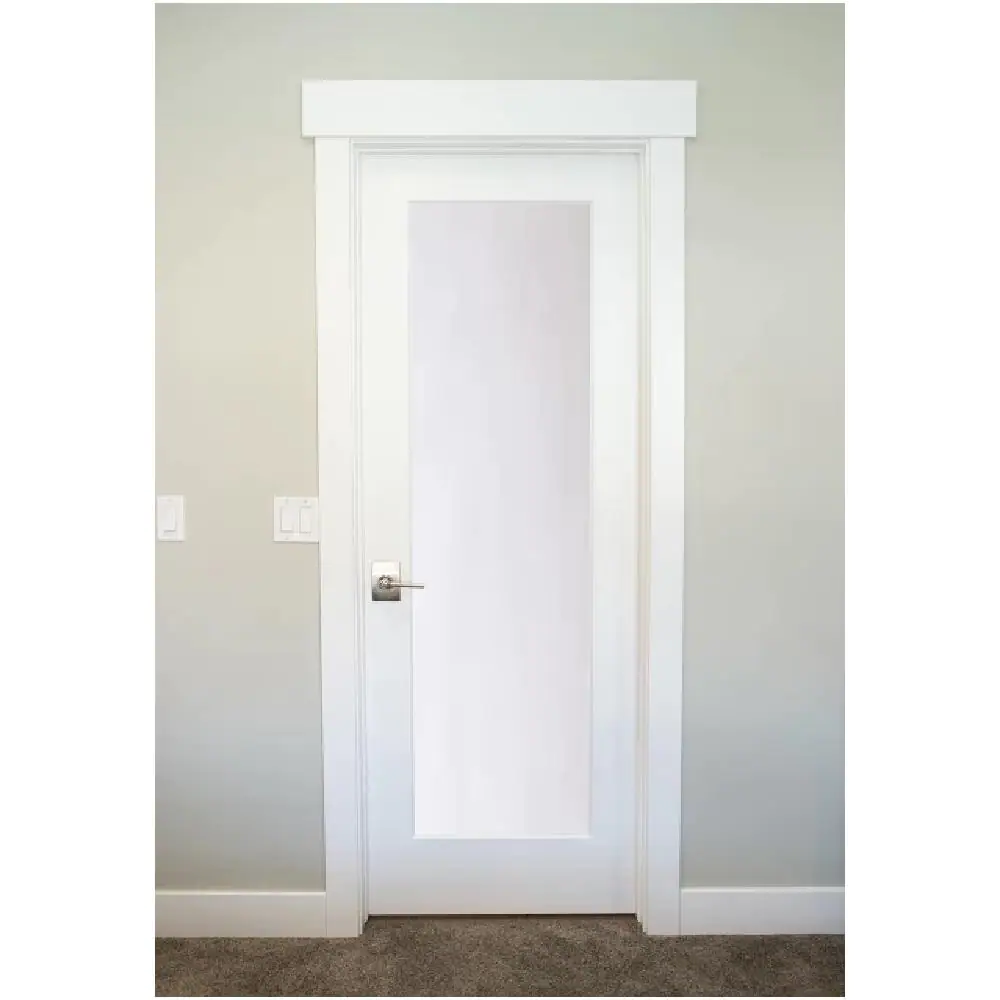 Stile Doors 24 in. x 80 in. 1-Lite Satin Etch Primed Solid Core MDF Interior Door Slab