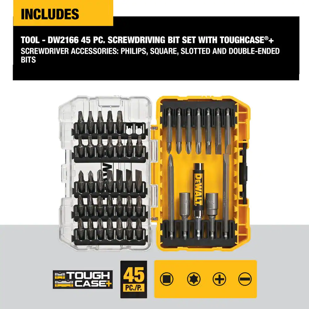 DEWALT Steel Driving Bit Set (45-Piece)