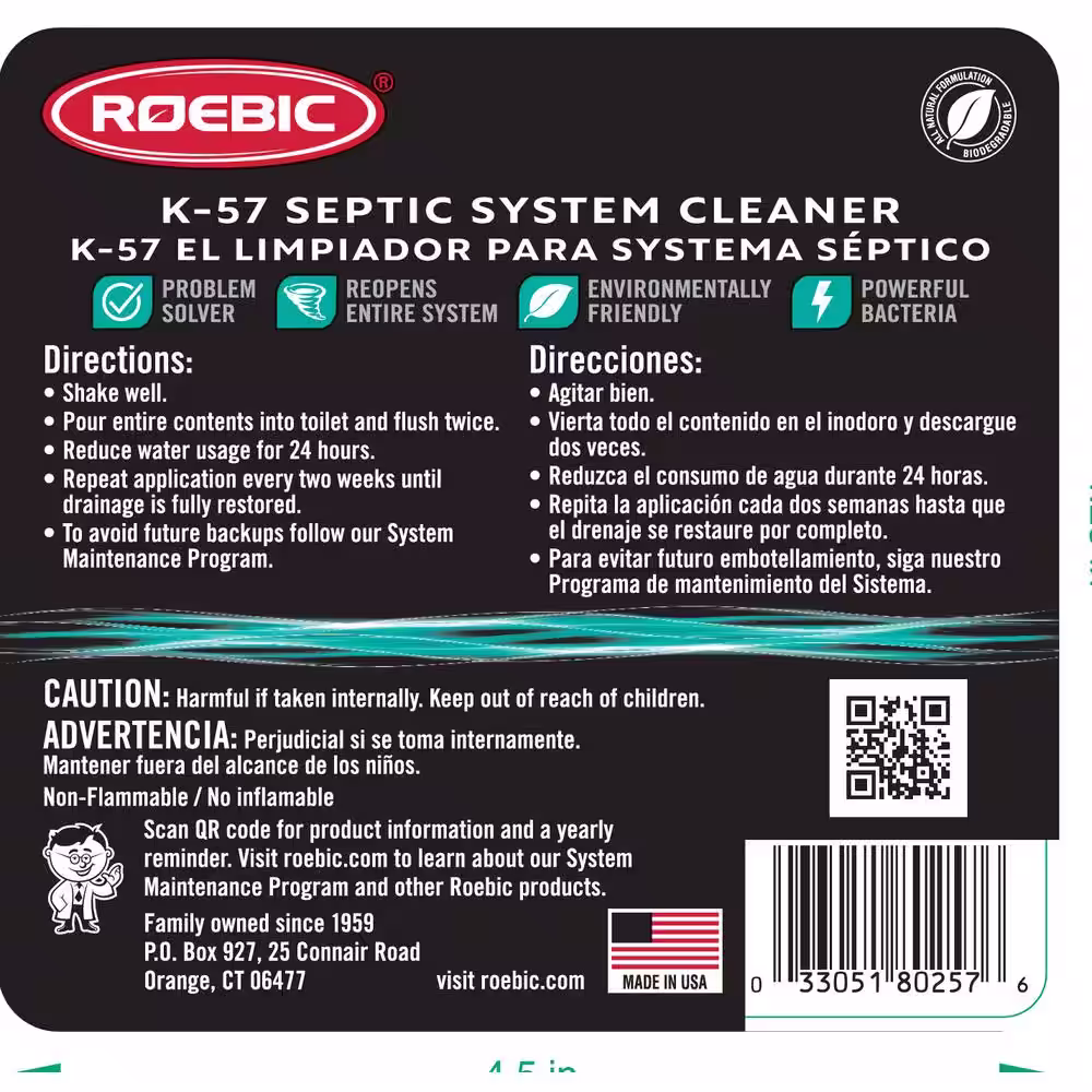 ROEBIC 64 oz. Septic System Cleaner Drain Openers & Chemicals