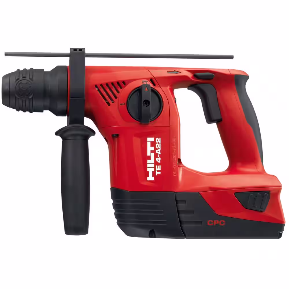 Hilti 22-Volt Lithium-Ion TE 4 Cordless Rotary Hammer with Two 4.0 Ah Batteries, Charger, Bits and Bag