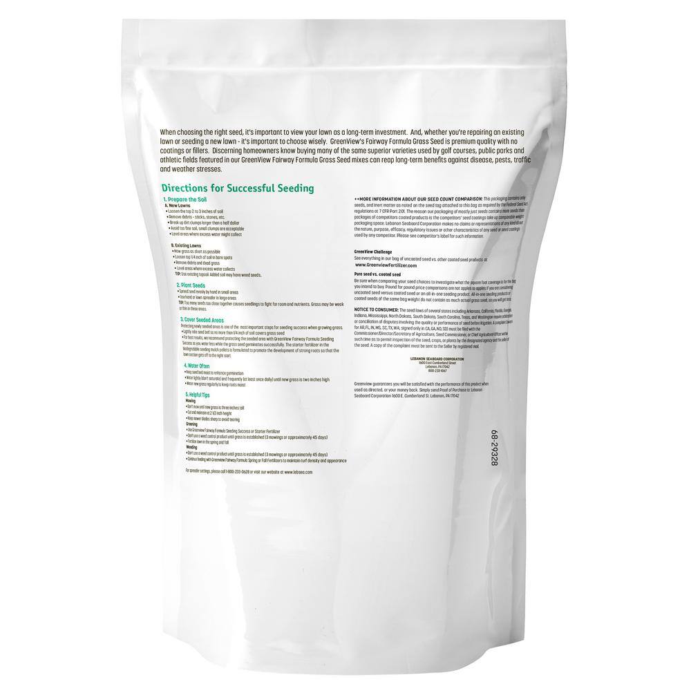 GreenView 7 lbs. Fairway Formula Grass Seed Sun and Shade Mixture