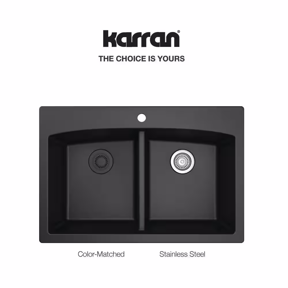 Karran 3-1/2 in. Kitchen Sink Decorative Disposal Flange in Bisque
