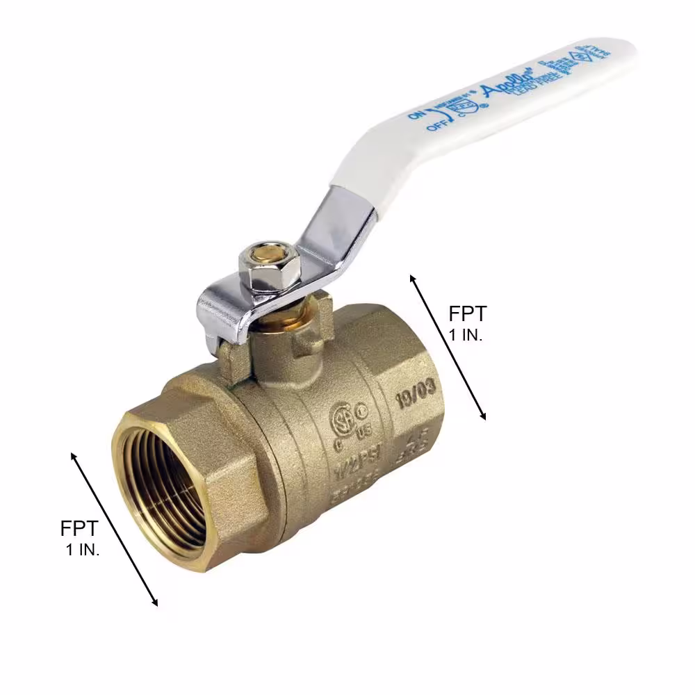 Apollo 1 in. Lead Free Brass FNPT x FNPT Full-Port Ball Valve