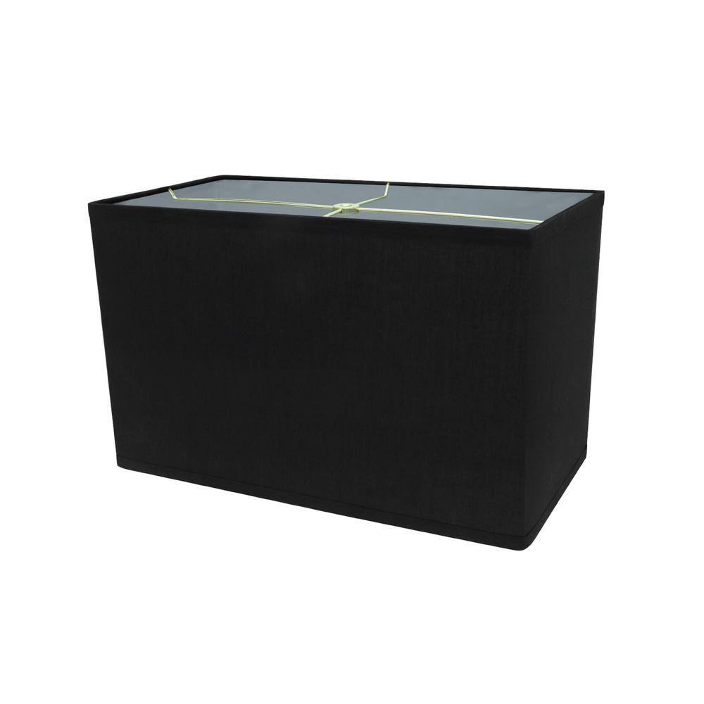 Aspen Creative Corporation 16 in. x 10 in. Black Hardback Rectangular Lamp Shade