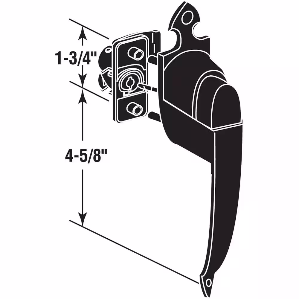 Prime-Line Colonial Push Button Screen or Storm Door Latch, Black