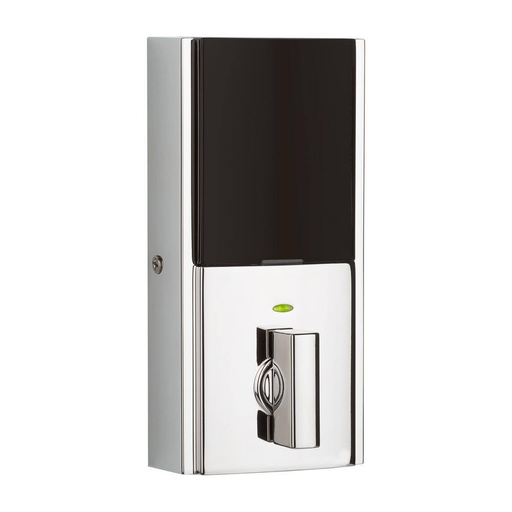 Kwikset SmartCode 914 Zigbee 3.0 Contemporary Polished Chrome Single Cylinder Electronic Deadbolt Featuring SmartKey Security