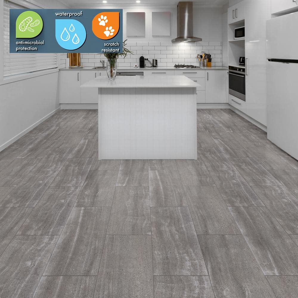 Lifeproof Blackwater Crescent 6 MIL x 12 in. W x 24 in. L Click Lock Waterproof Vinyl Tile Flooring (23.8 sqft/case)