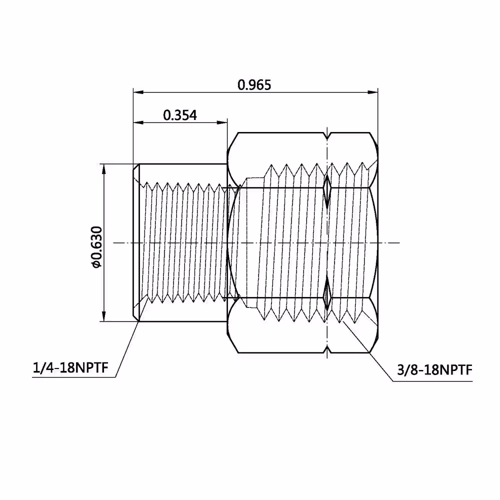 Everbilt 3/8 in. x 1/4 in. FIP Brass Reducing Coupling Fitting