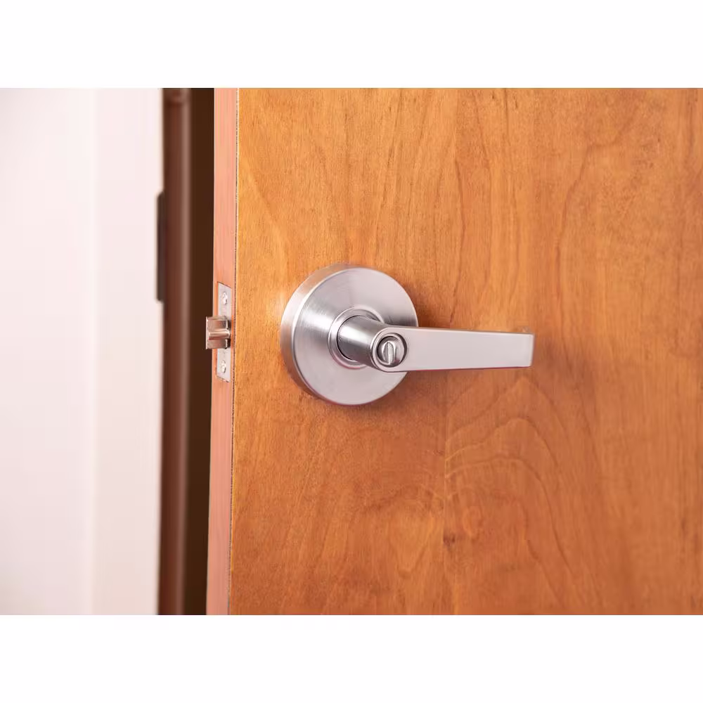 Taco LSV Saturn Standard Duty Brushed Chrome Grade 2 Commercial Cylindrical Entry Door Handle with Lock