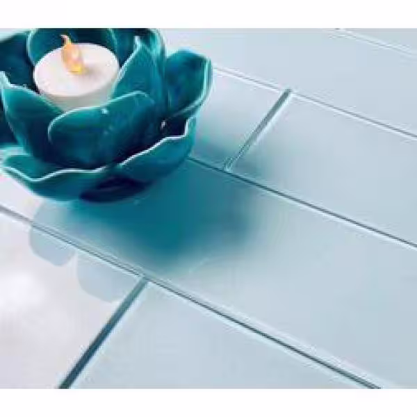 ABOLOS Modern Design Styles Blue Subway 3 in. x 6 in. Glass Peel and Stick Decorative Tile (11 sq. ft./Case)