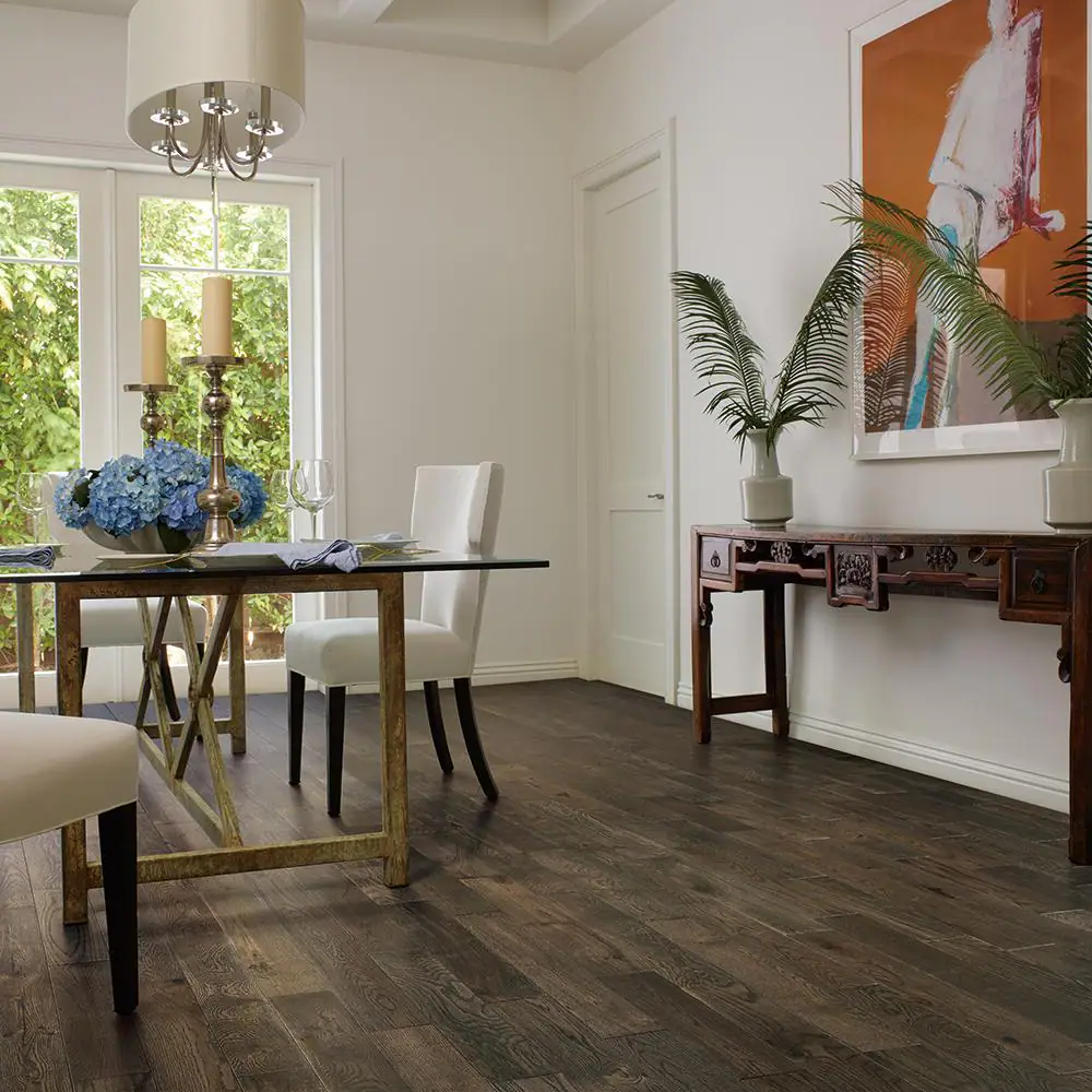 Malibu Wide Plank Boca Raton French Oak 3/4 in. T x 5 in. W Wire Brushed Solid Hardwood Flooring (22.6 sq. ft./case)