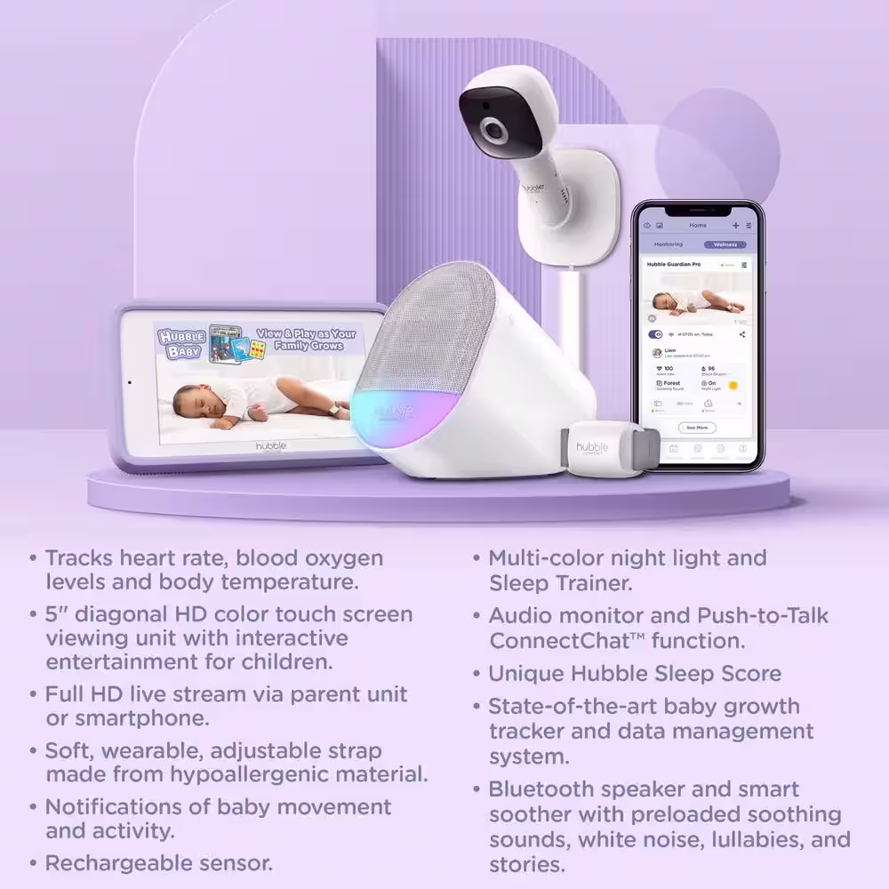 Hubble Guardian Pro Smart Wi-Fi Enabled Baby Movement Monitor