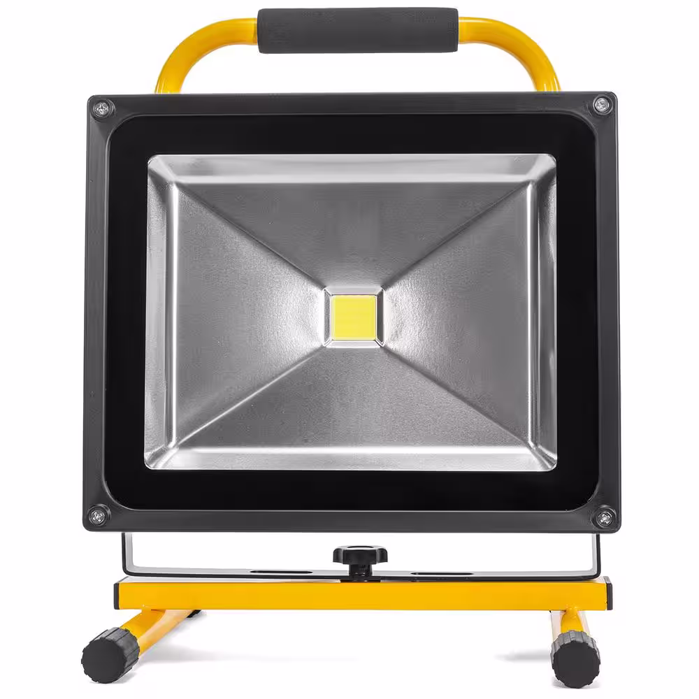 XtremepowerUS Rechargeable LED Work Light 50-Watt Cordless Portable COB Flood Light with Handle