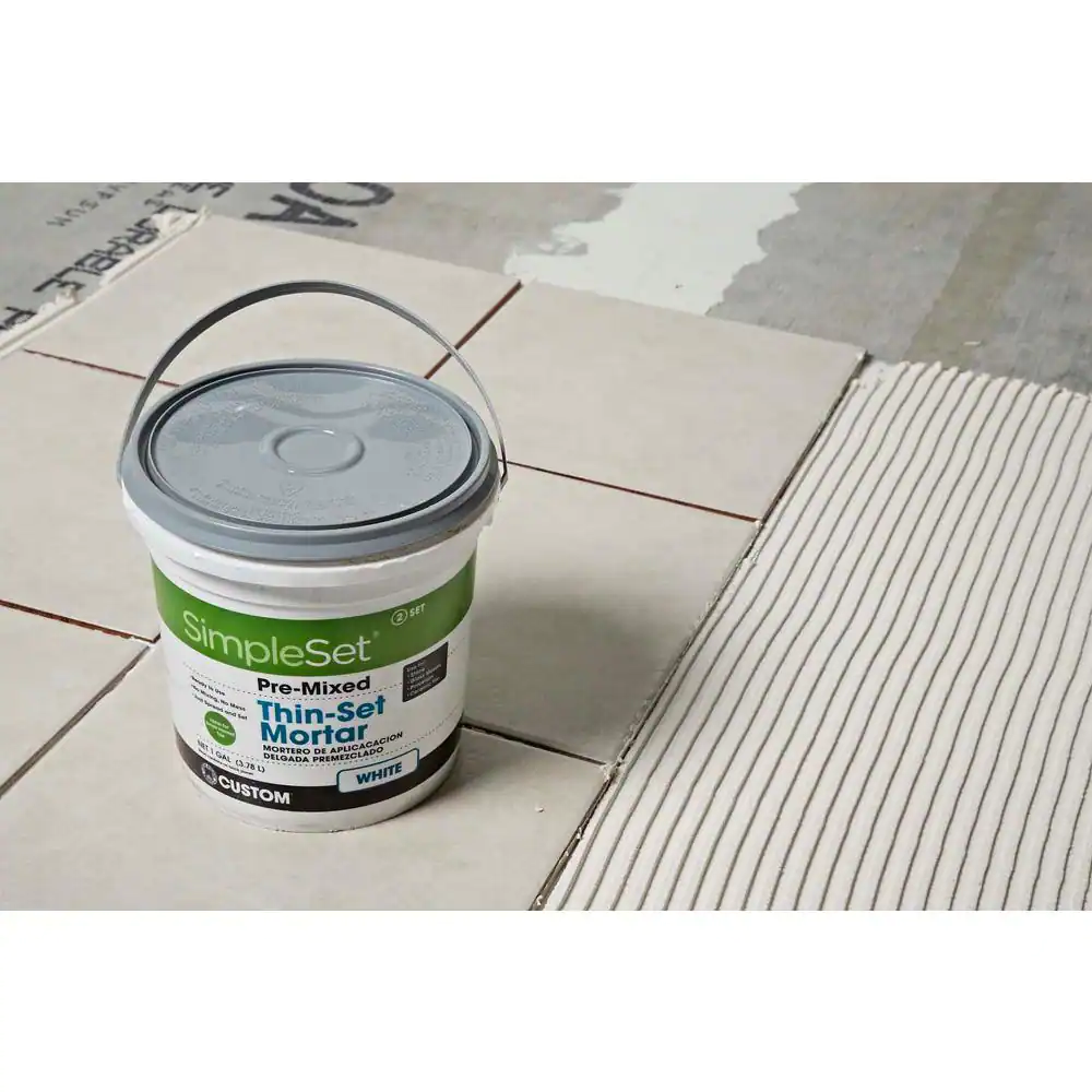 Custom Building Products SimpleSet 3 1/2 Gal. White Premixed Thinset Mortar