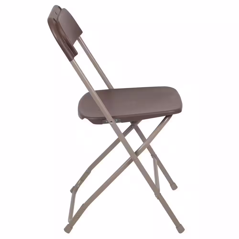 Carnegy Avenue Brown Metal Folding Chair (Set of 10)
