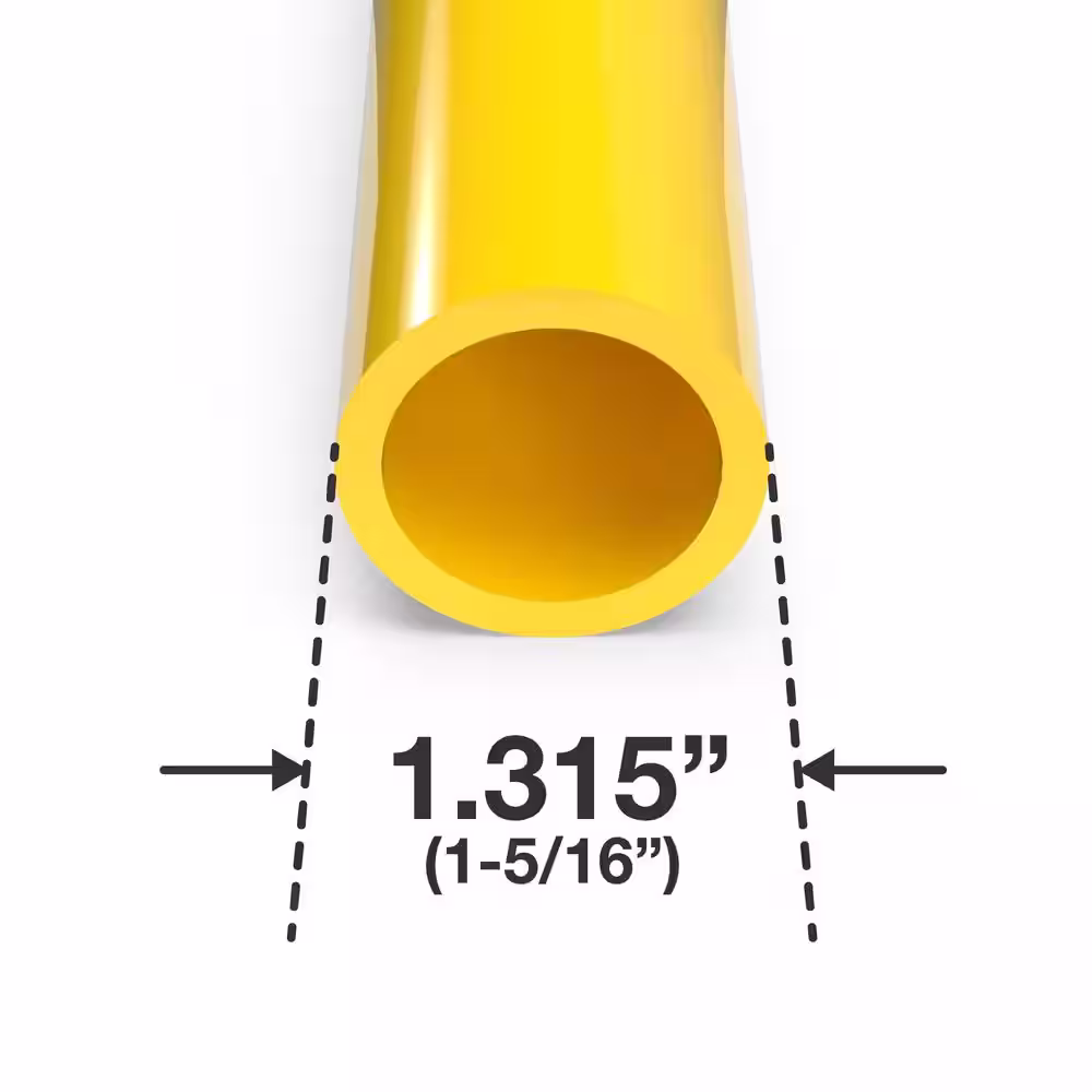 Formufit 1 in. x 5 ft. Yellow Furniture Grade Schedule 40 PVC Pipe (2-Pack)
