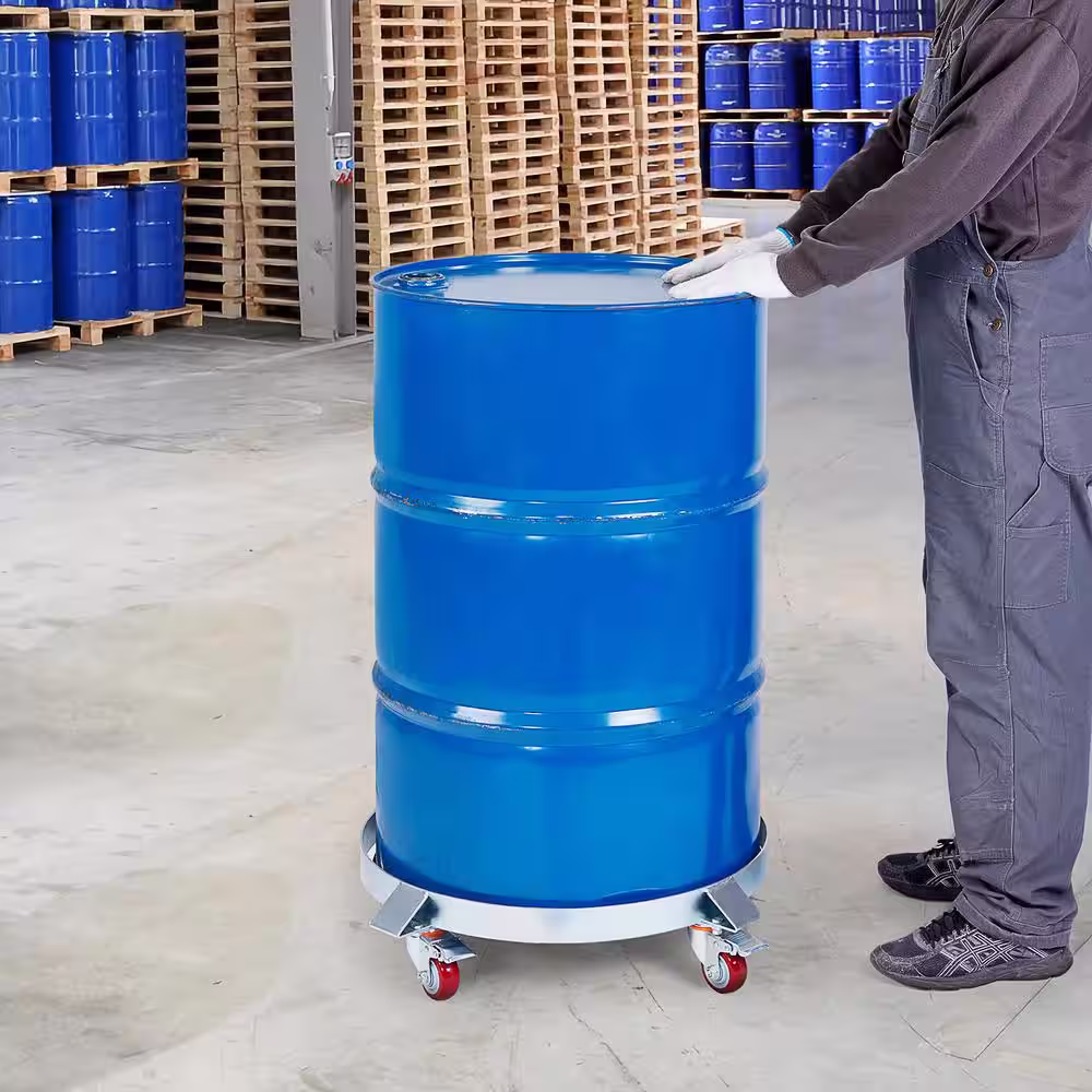 None 55 Gal. Heavy Duty Drum Dolly 1000 lbs. Load Capacity Dolly Cart Drum Caddy with 4 Swivel Casters Wheel