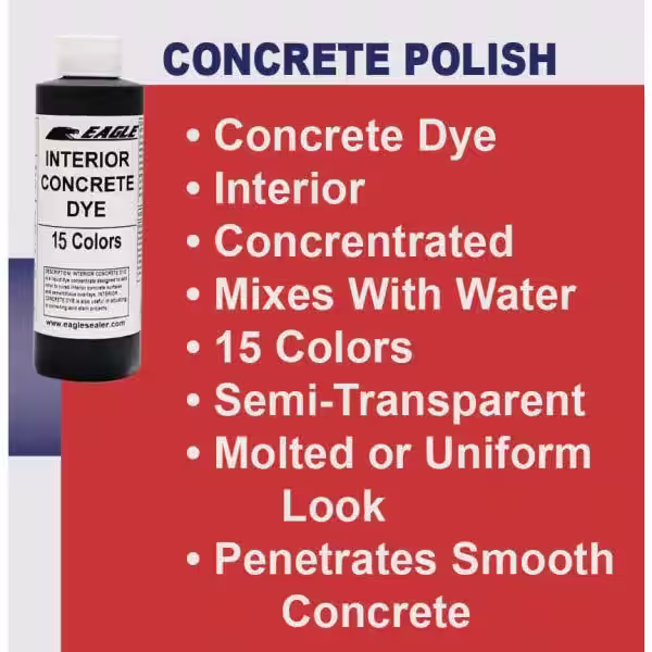 Eagle 1 gal. Warm Honey Interior Concrete Dye Stain Makes with Water from 8 oz. Concentrate