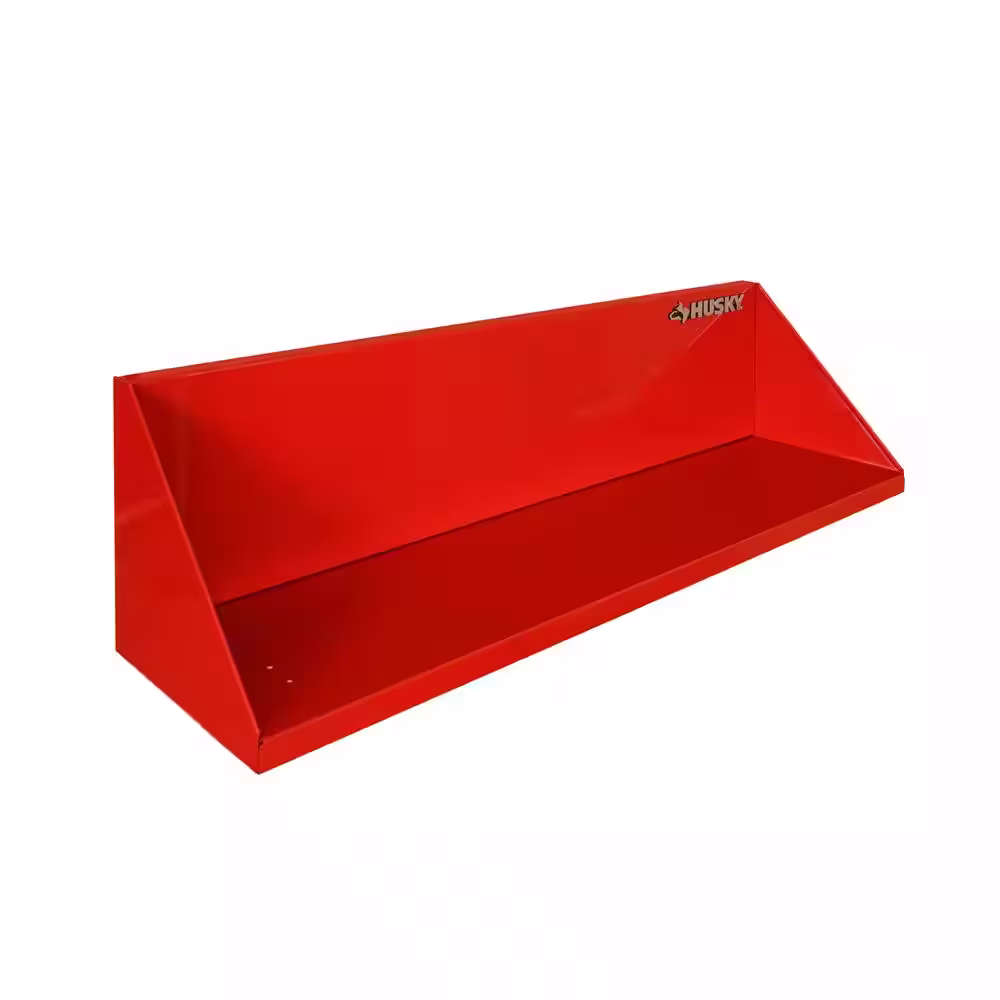 Husky Steel Garage Wall Shelf in Red (47.9 in. W x 9.8 in. H x 9.8 in. D)