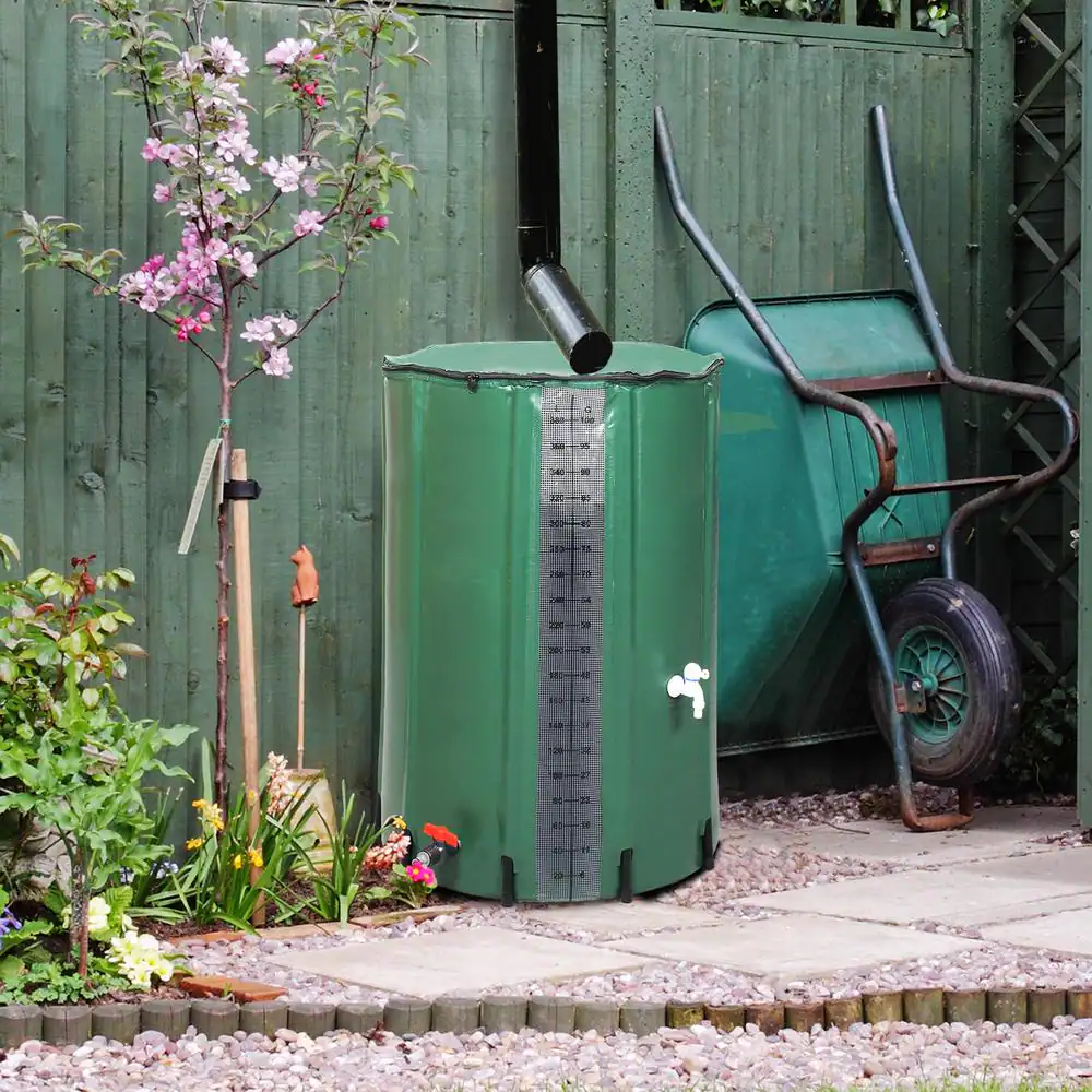 None 100 Gal. Calibrated Collapsible Rain Barrel