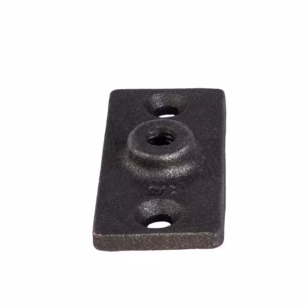 The Plumber's Choice Rod Hanger Plate in Uncoated Iron for 1/4 in. Threaded Rod