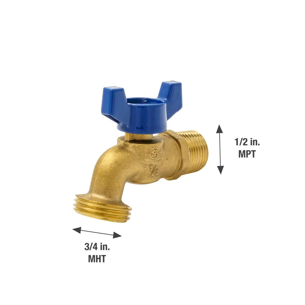 Everbilt Quarter Master 1/2 in. Forged Brass MPT and Internal Solder Hose Bibb