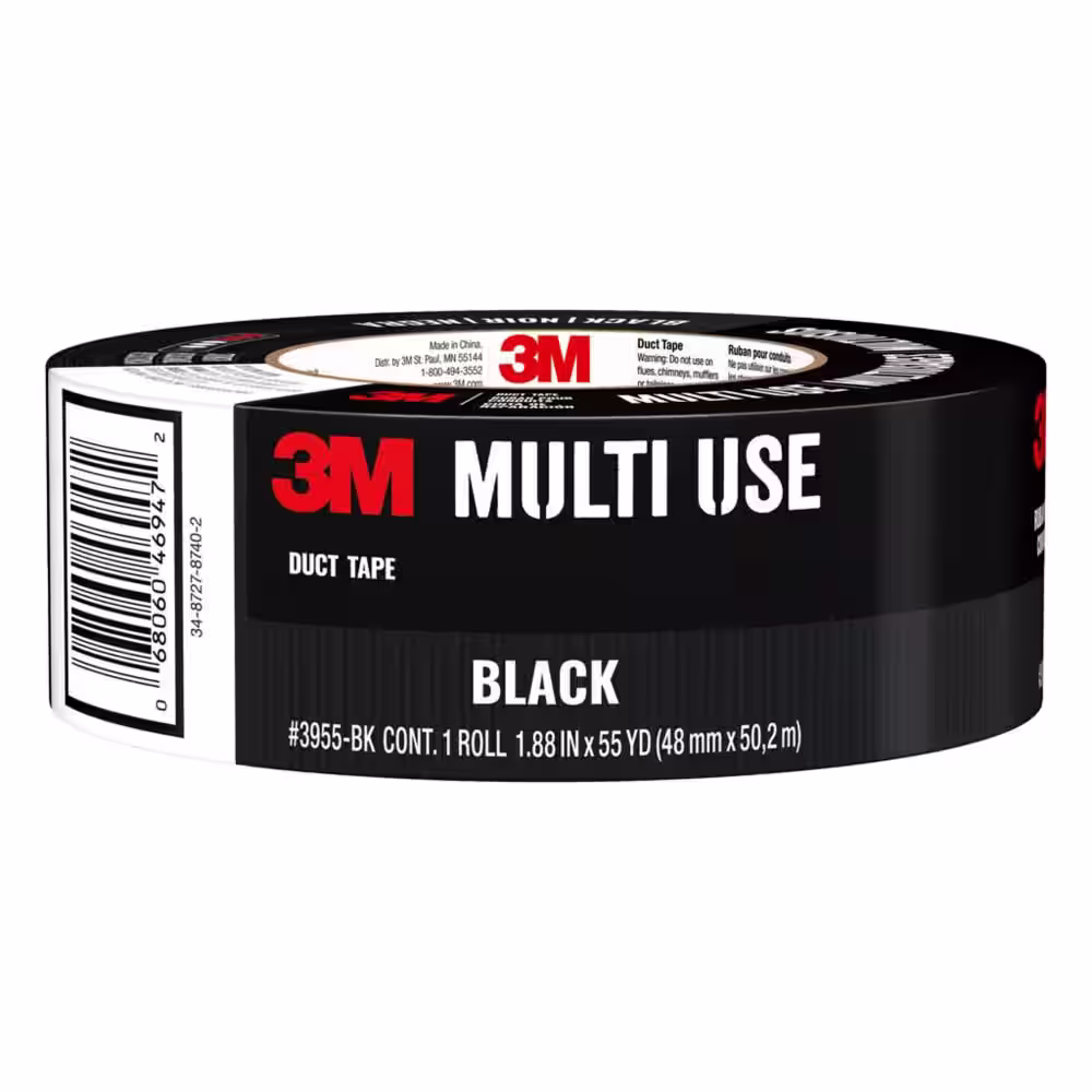 3M 1.88 in. x 55 yds. Black Duct Tape