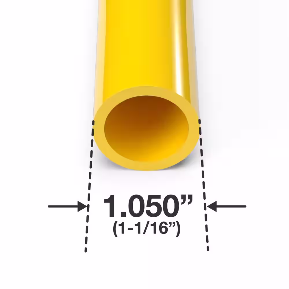 Formufit 3/4 in. x 5 ft. Yellow Furniture Grade Schedule 40 PVC Pipe (2-Pack)