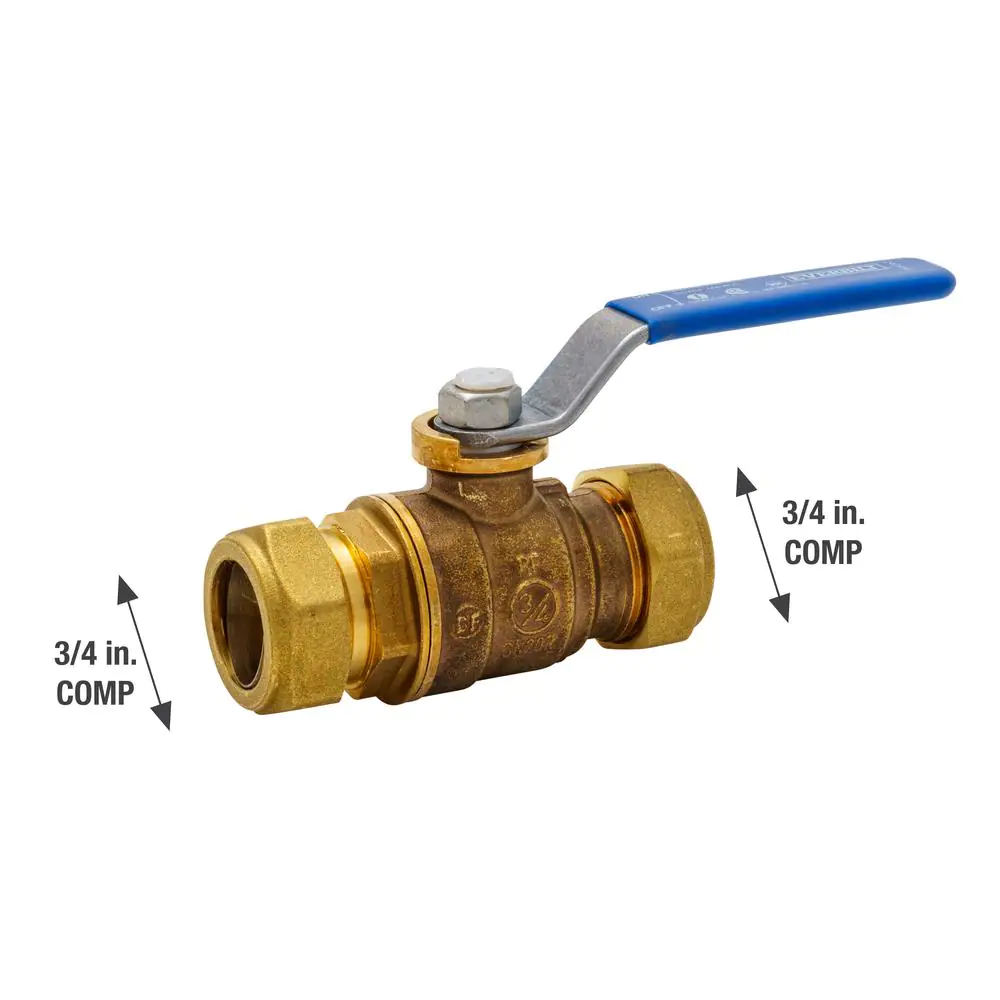 Everbilt 3/4 in. x 3/4 in. Brass Compression Full Port Ball Valve
