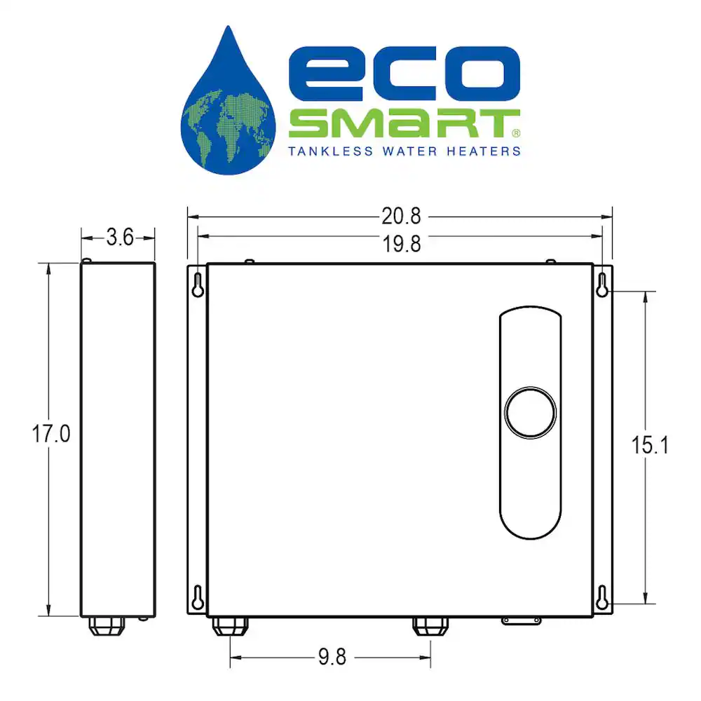 EcoSmart ECO 36 Tankless Electric Water Heater 36 kW 240 V