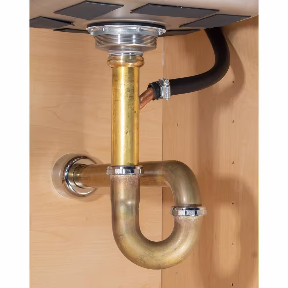Oatey 1-1/2 in. x 12 in. 22-Gauge Brass Hi-Line Sink Drain Tailpiece Extension Tube with Nominal Sweat Branch