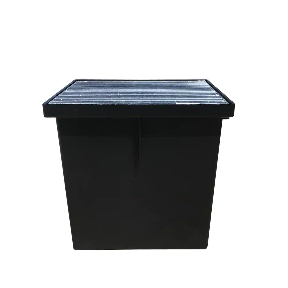 U.S. TRENCH DRAIN 13 in. Storm Water Pit and Catch Basin for Modular Trench and Channel Drain Systems with Galvanized Steel Grate