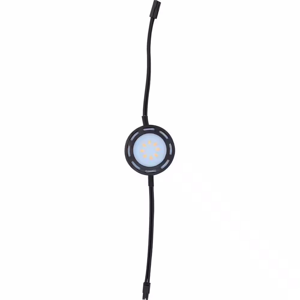 Westek 4.6 in. LED Black Puck Light (3-Pack)