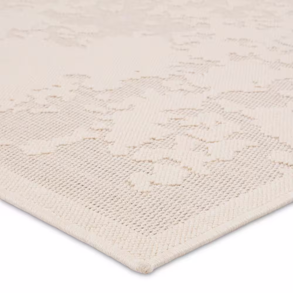 None Paradox 2 ft. x 3 ft. Abstract Cream Indoor/Outdoor Area Rug