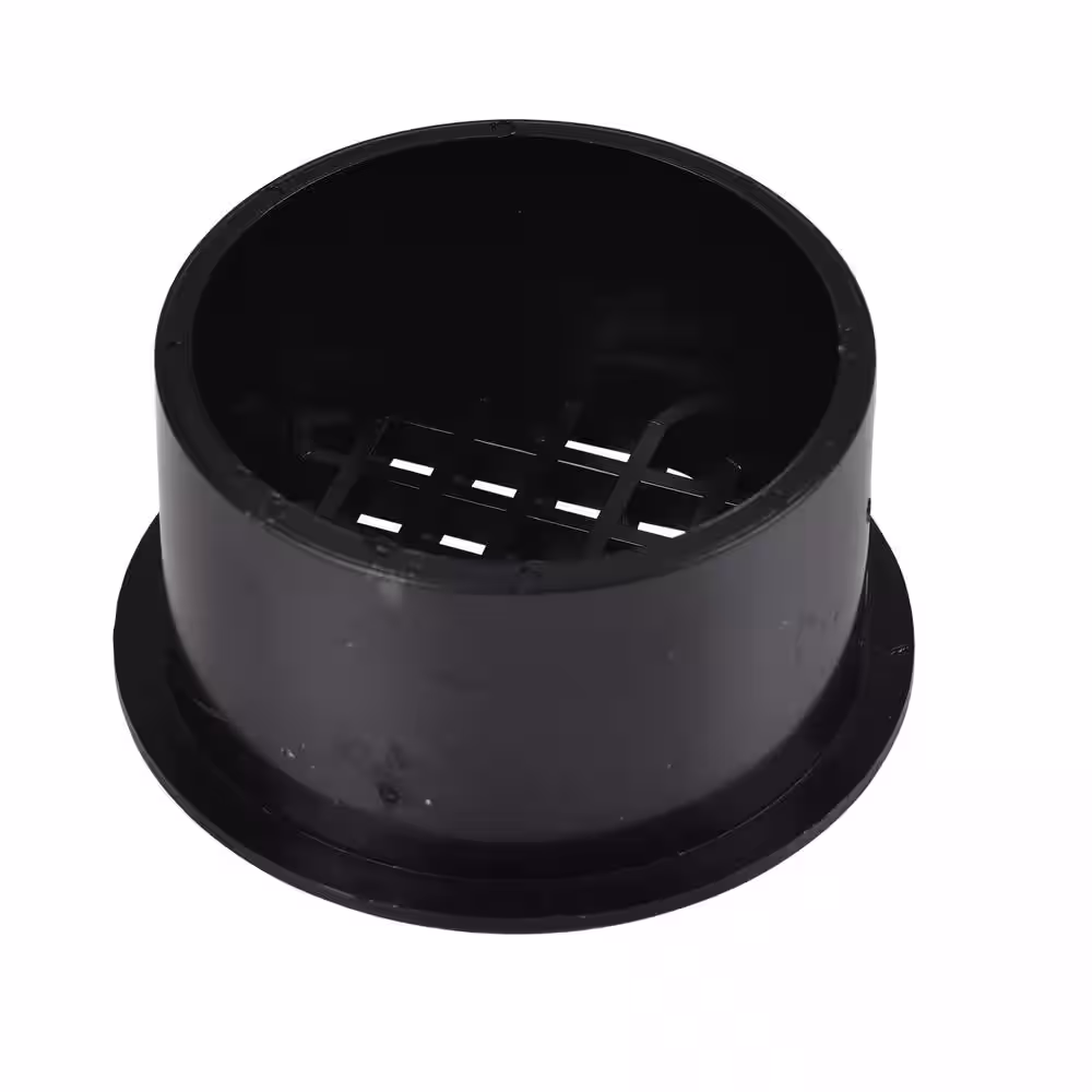 Oatey 3 in. Round Push-In Black ABS Shower Drain
