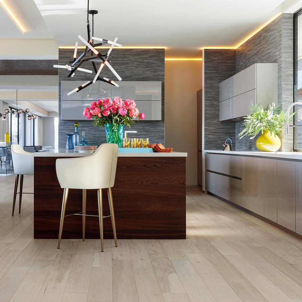 Malibu Wide Plank Granada Hickory 3/8 in. T x 6.5 in. W Water Resistant Wire Brushed Engineered Hardwood Flooring (945.5 sq. ft./pallet)