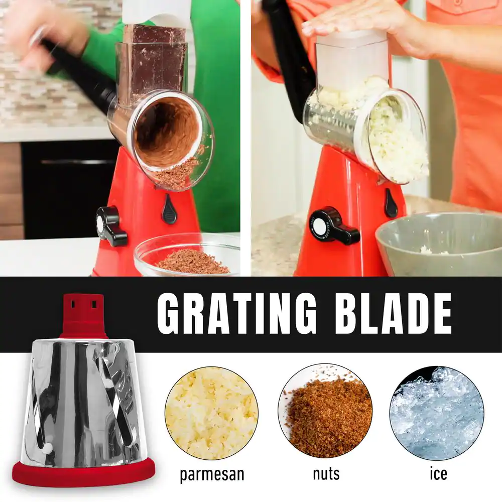 As Seen on TV NutriSlicer 3-in-1 Spinning/Rotating Mandoline and Countertop Food Slicer and Grater
