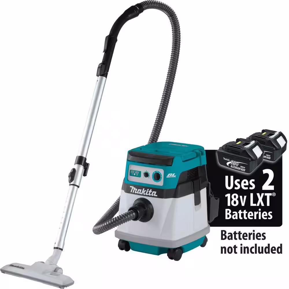 Makita 18V X2 (36V) LXT Lithium-Ion Brushless Cordless 4 Gallon Wet/Dry Dust Extractor/Vacuum, Tool Only