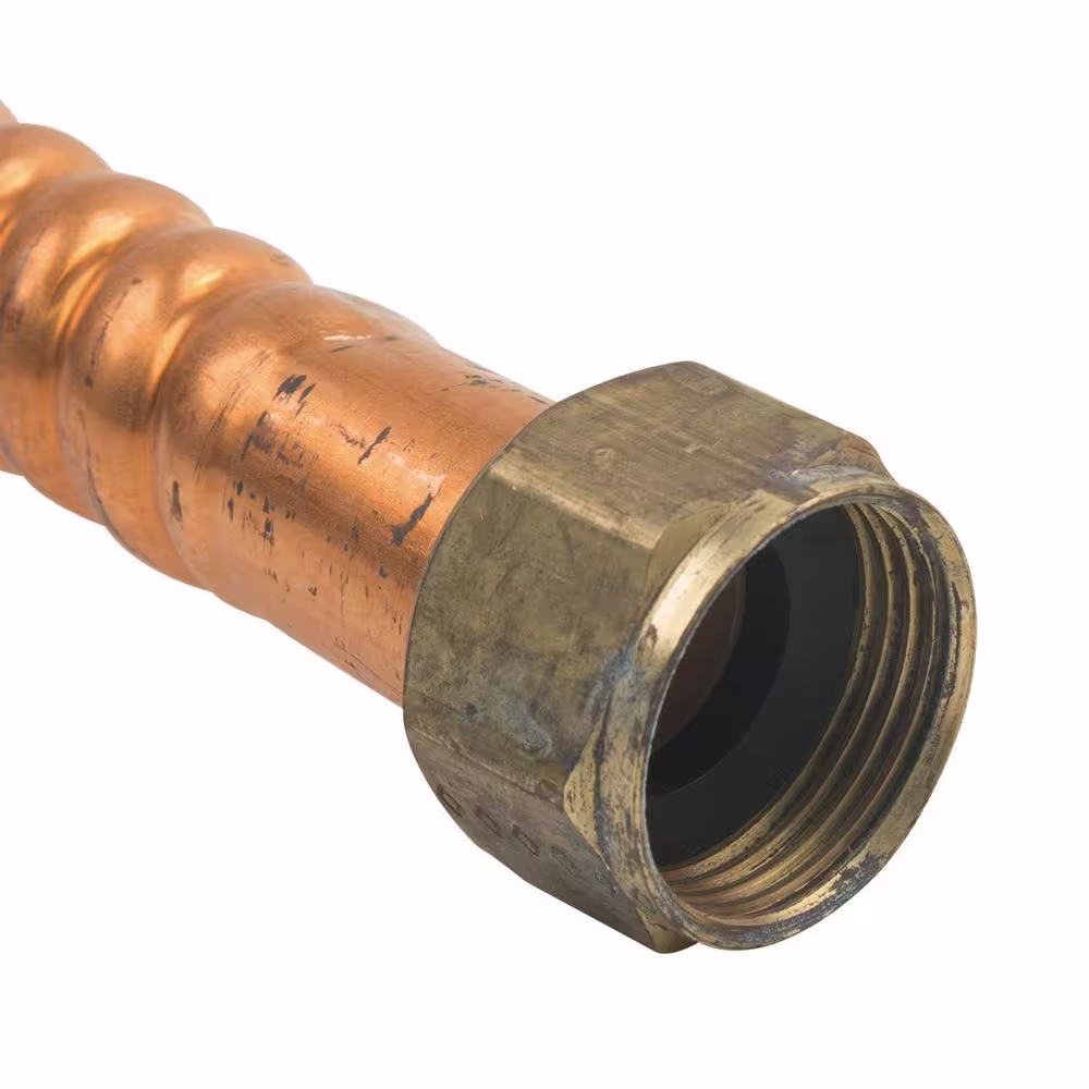 BrassCraft 3/4 in. FIP x 3/4 in. FIP x 18 in. Copper Water Heater Connector 7/8 in. OD