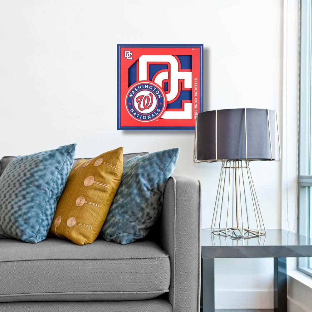 YouTheFan MLB Washington Nationals 3D Logo Series Wall Art - 12x12