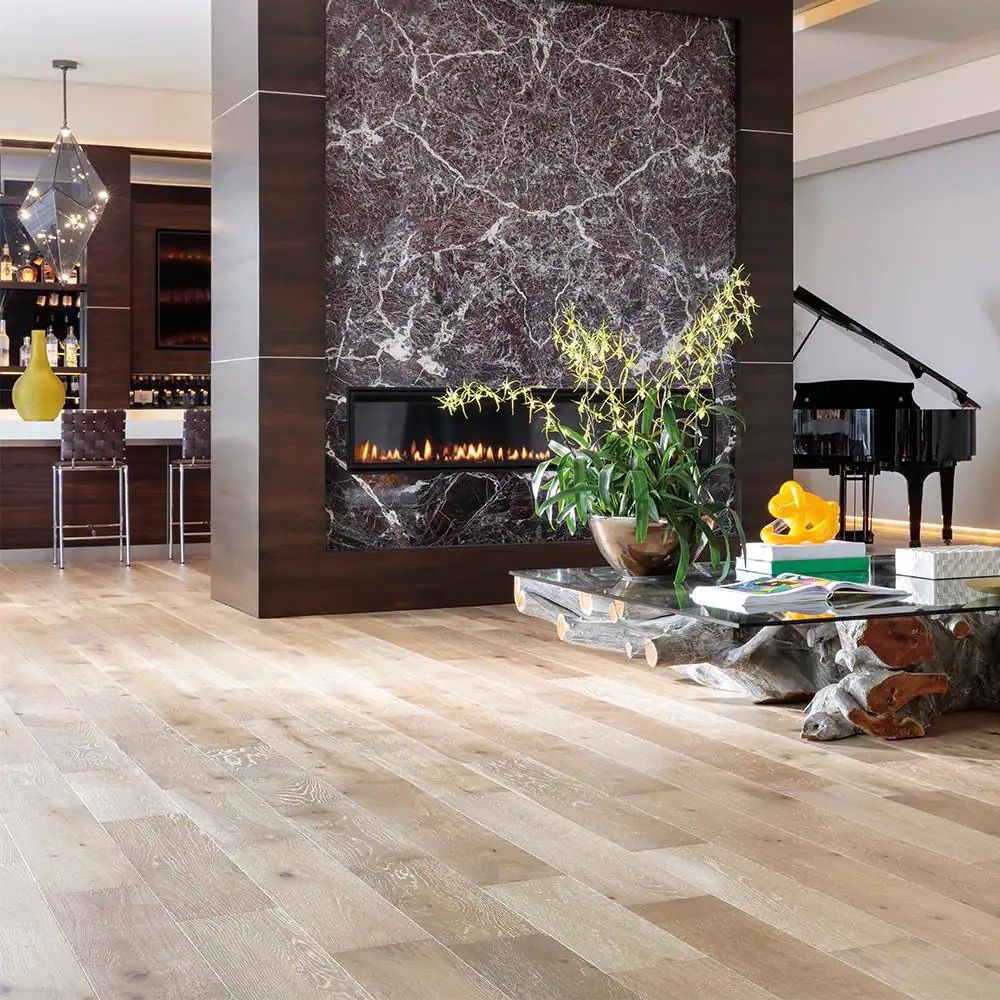 Malibu Wide Plank Delano French Oak 3/8 in. T x 6.5 in. W Water Resistant Wirebrushed Engineered Hardwood Flooring (23.6 sq. ft./case)