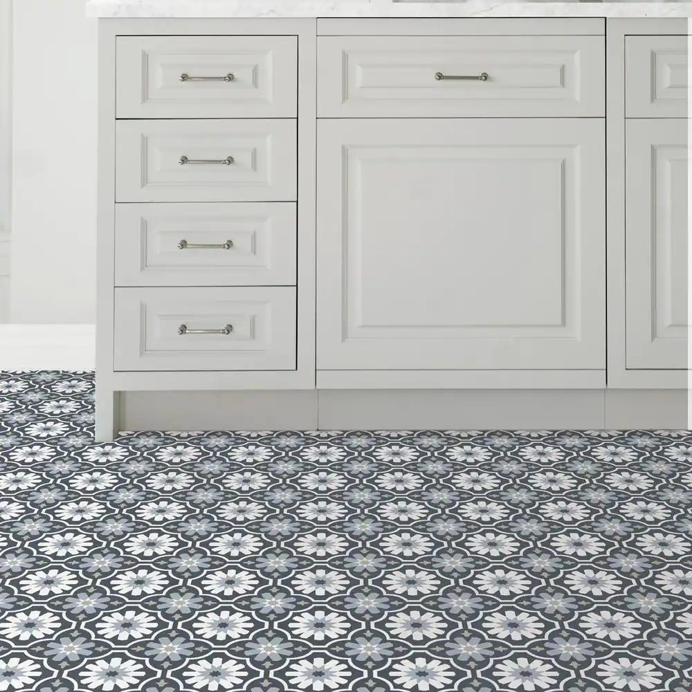 FloorPops Sevilla 12 in. W x 12 in. L Multicolor Peel & Stick Vinyl Tile Flooring (10 sq. ft./case)