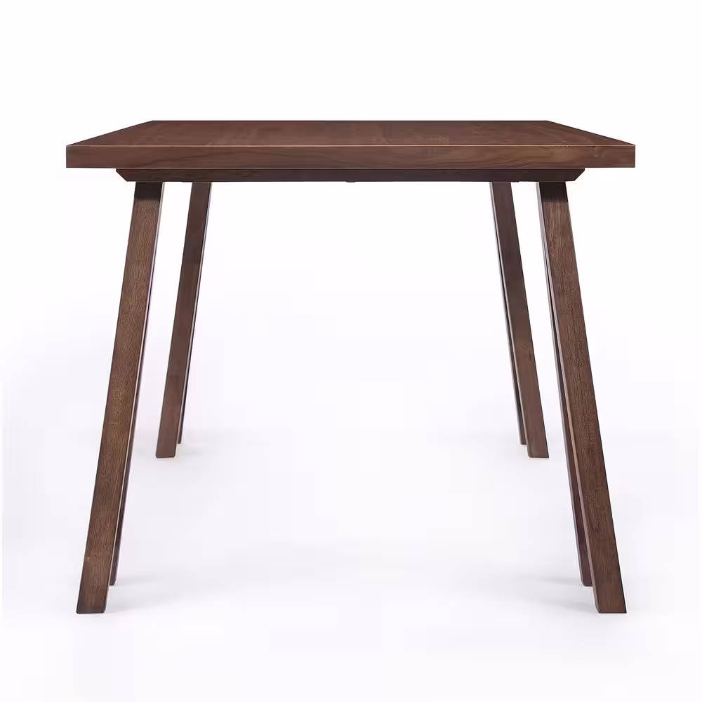 Noble House Chazz 7-Piece Rectangle Wood Top Light Beige and Walnut Standard Height Table Set