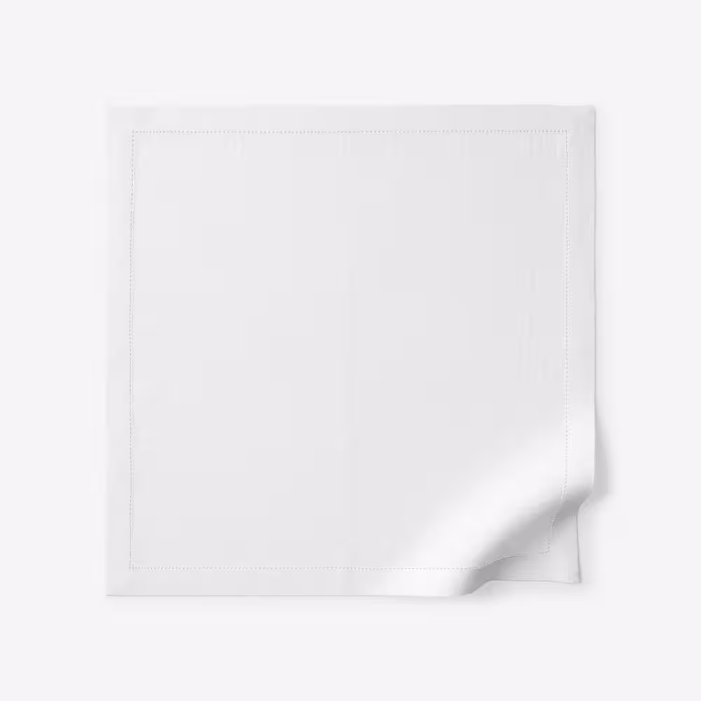 The Company Store Linen 19 in. X 19 in. White Cotton Napkins (Set of 4)