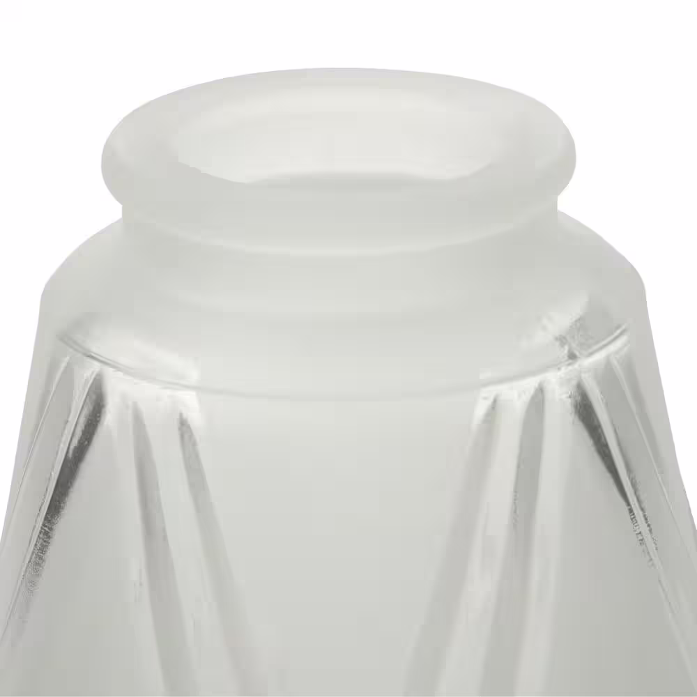 Westinghouse 5-1/4 in. Frosted and Clear Cross Shade with 2-1/4 in. Fitter and 5 in. Width