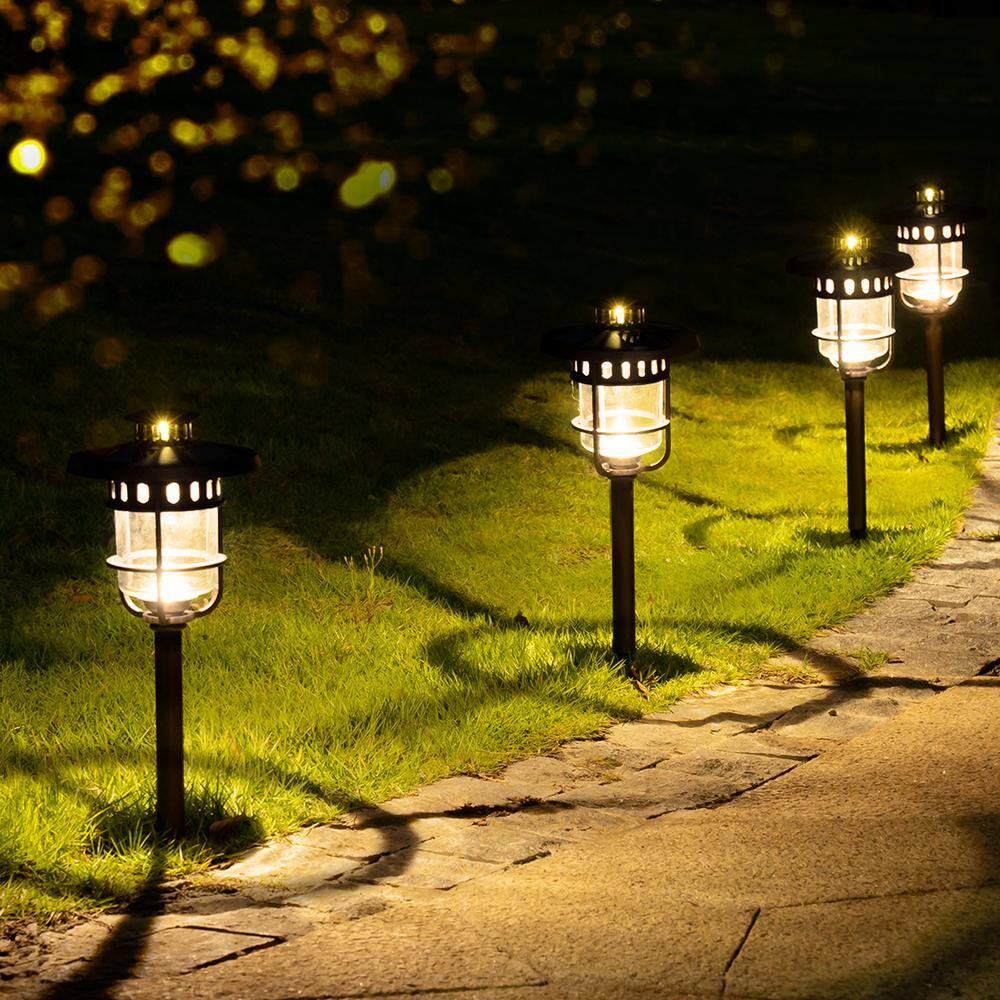 None Solar Bronze Integrated LED Path Light (6-Pack)