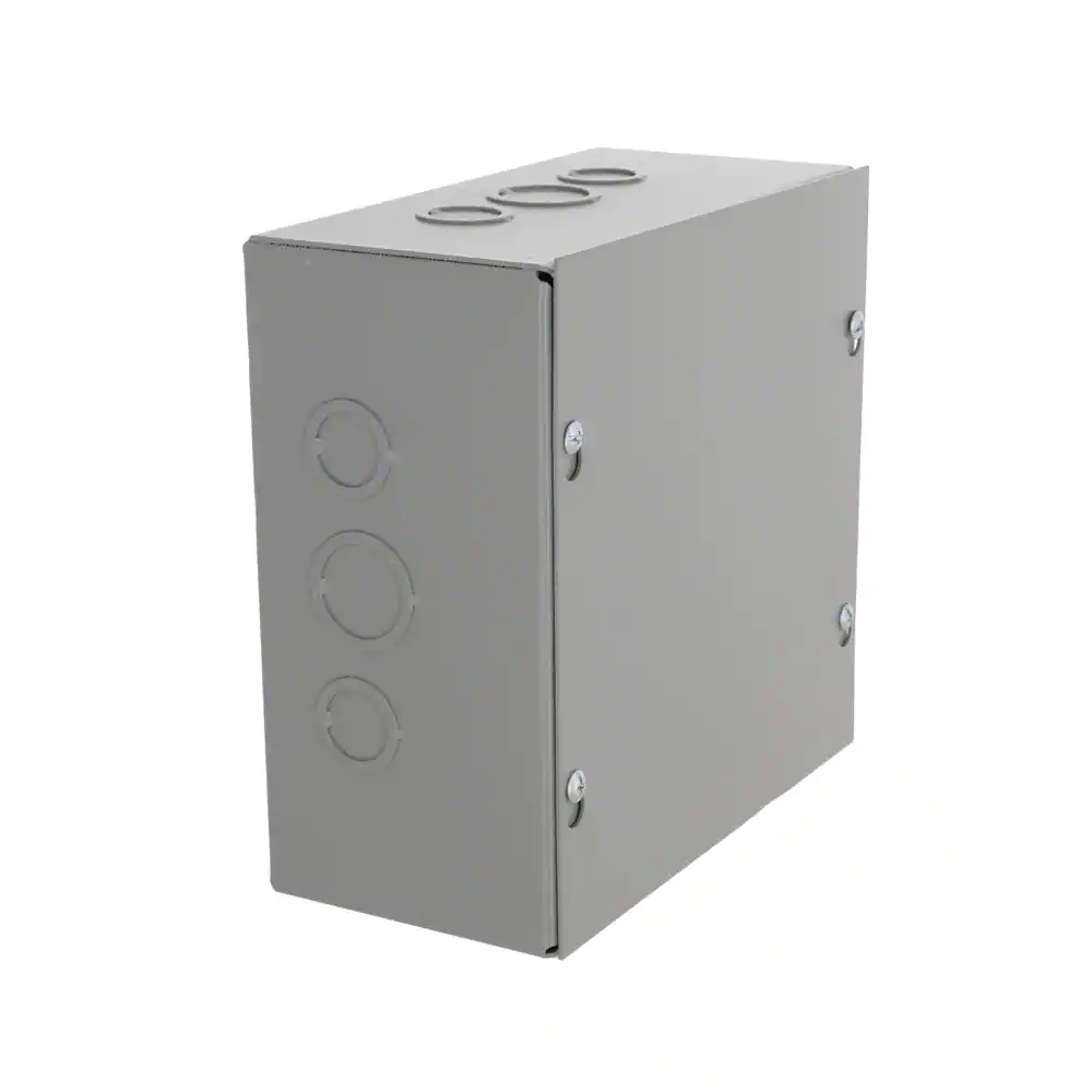 WIEGMANN N1 WEIGMANN 8 in. W x 8 in. H x 4 in. D Carbon Steel Gray Screw-Cover Wall Mount Box, 1-Pack