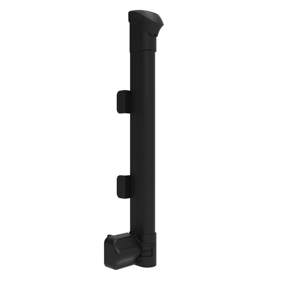 Barrette Outdoor Living 4 in. x 21.375 in. Nylon/Stainless Steel Black Locking Pool Safety Latch