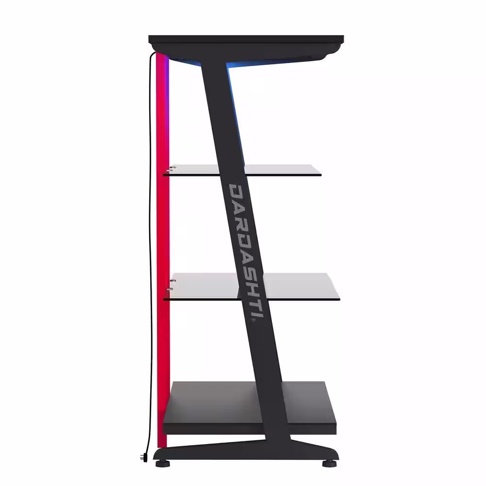 None Dardashti 15.75 in. Ruby Red Rectangle 4-Tier gaming Shelving Unit S1-21- Ruby Red